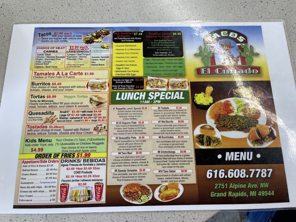 Tacos El Cunado Menu - Image 1