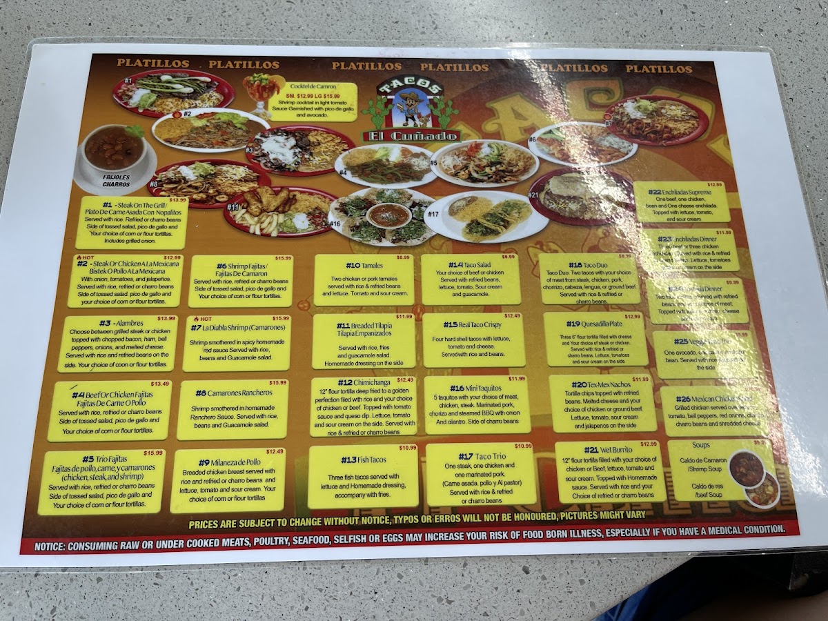 Tacos El Cunado Menu - Image 2